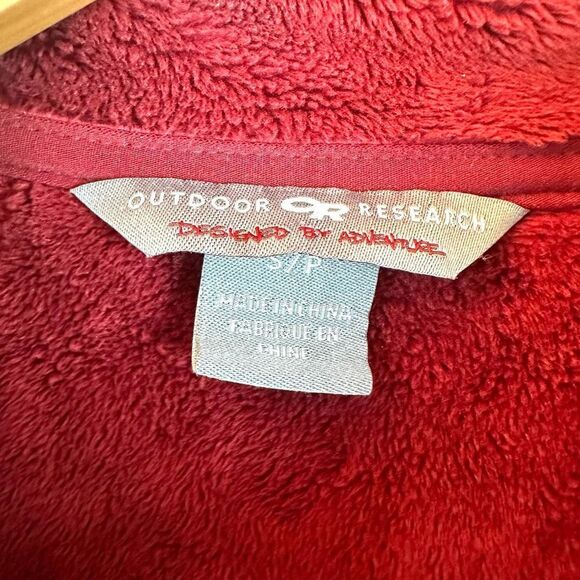 Outdoor Research‎ Red Full Zip Fleece Sweatshirt Women’s S Petite Read - Picture 4 of 10